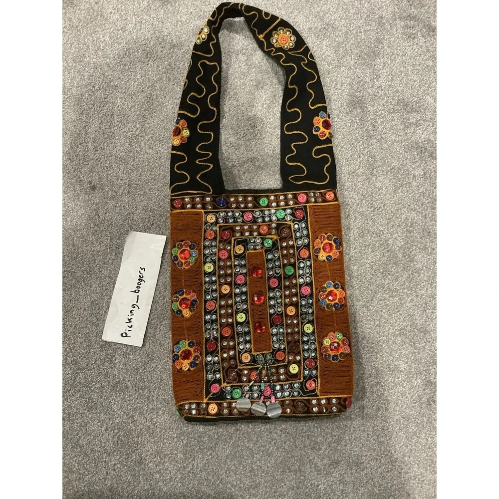 Handmade bohemian Banjara-style‎ tote bag